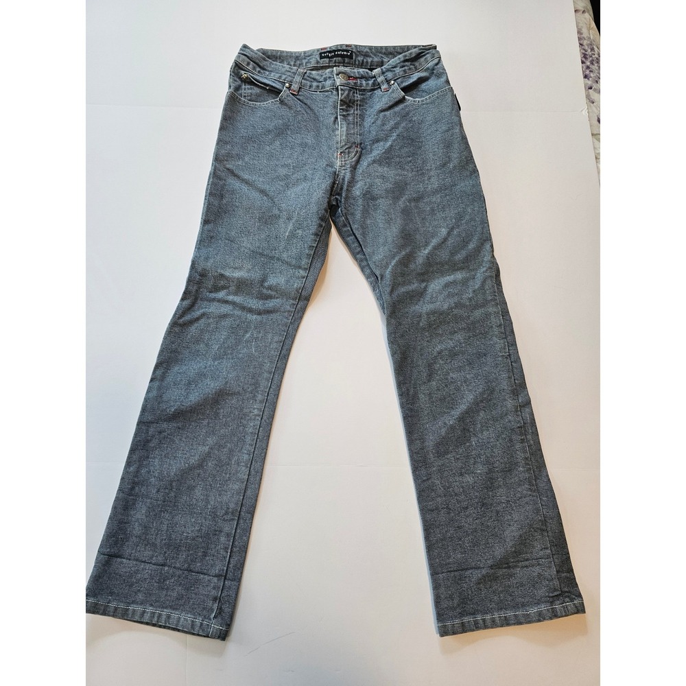 Vintage Sergio‎ Valente Jeans 30 Straight Leg Bull Embroidered Y2K Western Denim